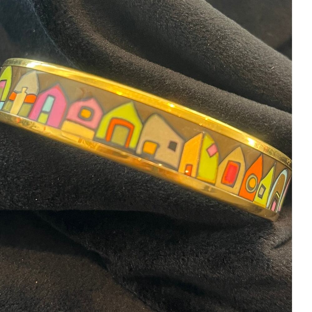 NEW Frey Wille 24 Kt Bordered Bangle Miss -Hommage à Hundertwasser Street Rivers - Picture 4 of 9